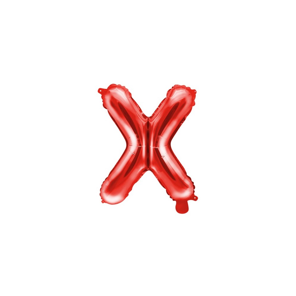 Ballon en mylar Lettre ''X''- 35cm - rouge