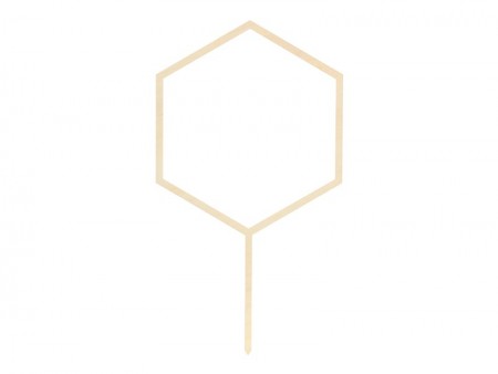 Décorations en bois Hexagone