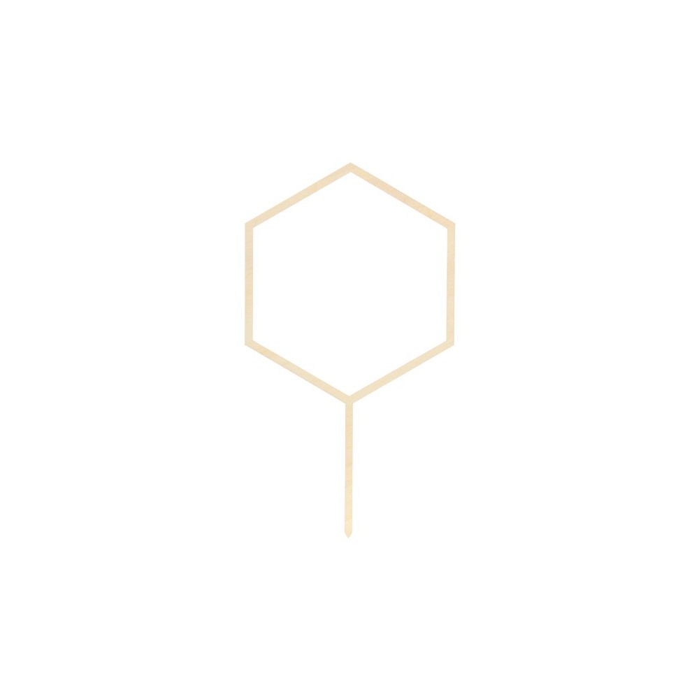Décorations en bois Hexagone