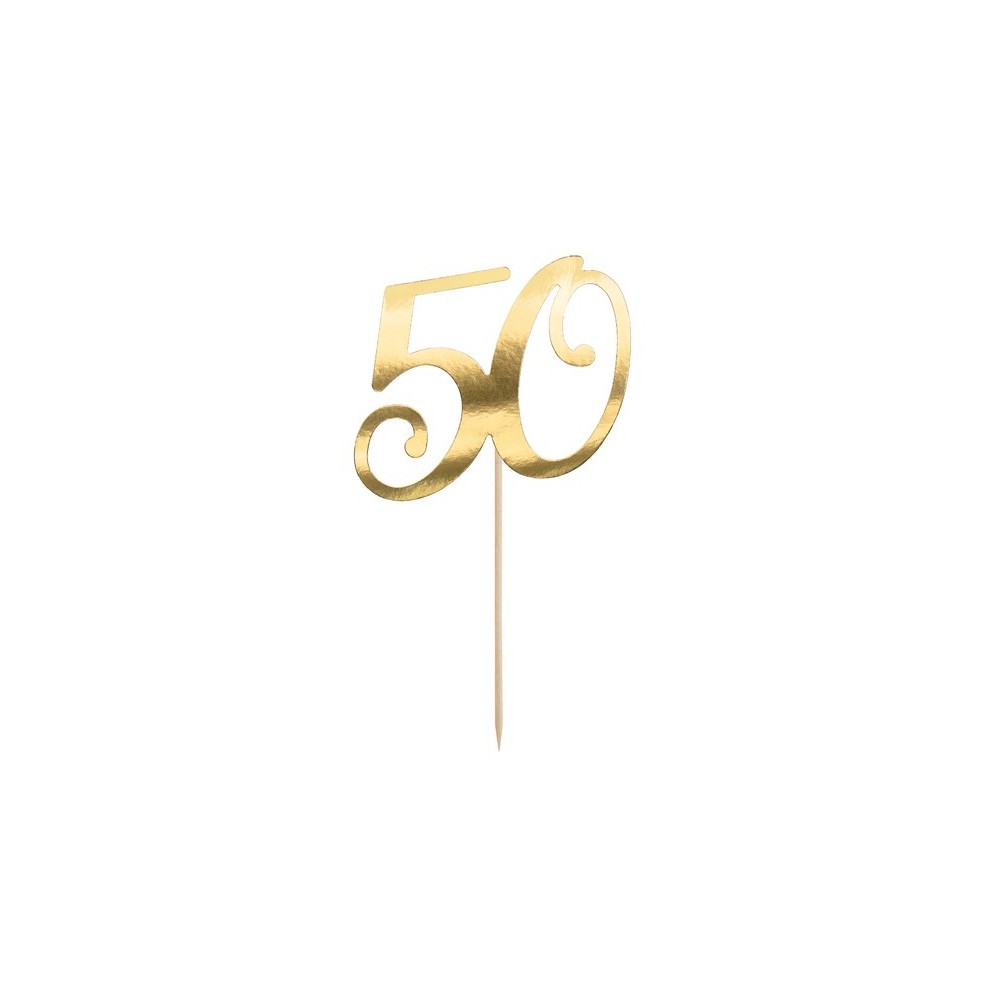 Décorations de gâteaux ''50''- or