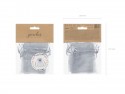 10 Sachets en organza - argent - 10cm