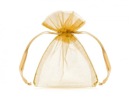 10 Sachets en organza - or...