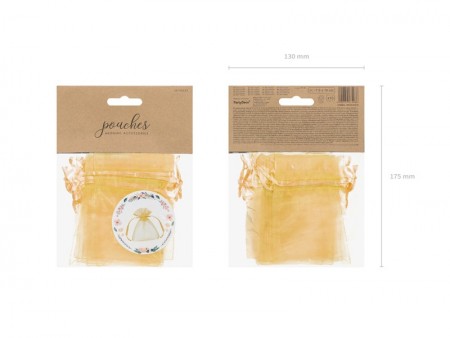 10 Sachets en organza - or...