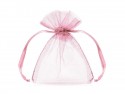 10 Sachets en organza - rose - 10cm