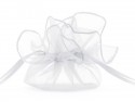 10 Sachets en organza - blanc - 25cm