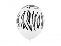 50 Ballons 30 cm - Zebra - pastel - Blanc pur