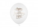 50 Ballons 30 cm - Happy Birthday To You - pastel - Pure White
