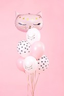 50 Ballons 30 cm - chat - pastel - blanc pur