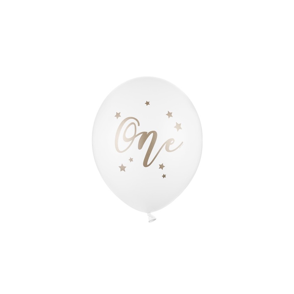 50 Ballons 30 cm - Un - pastel - blanc pur
