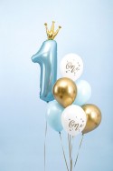 6 Ballons 30 cm - Un - pastel - bleu clair