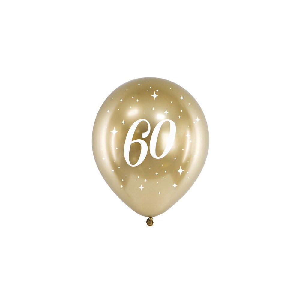 6 Ballons Glossy 30 cm - 60- ors
