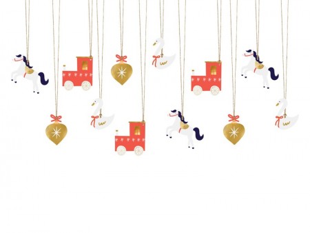 12 Etiquettes cadeaux Train