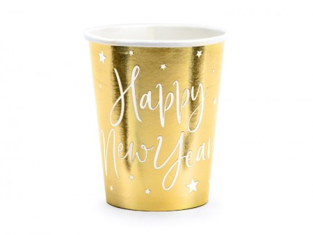 6 Tasses de bonne année - or