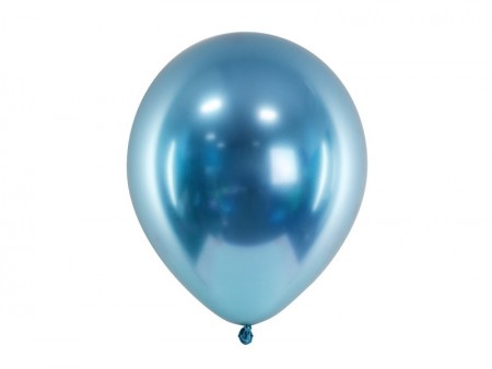 10 Ballons Glossy 30 cm - bleu