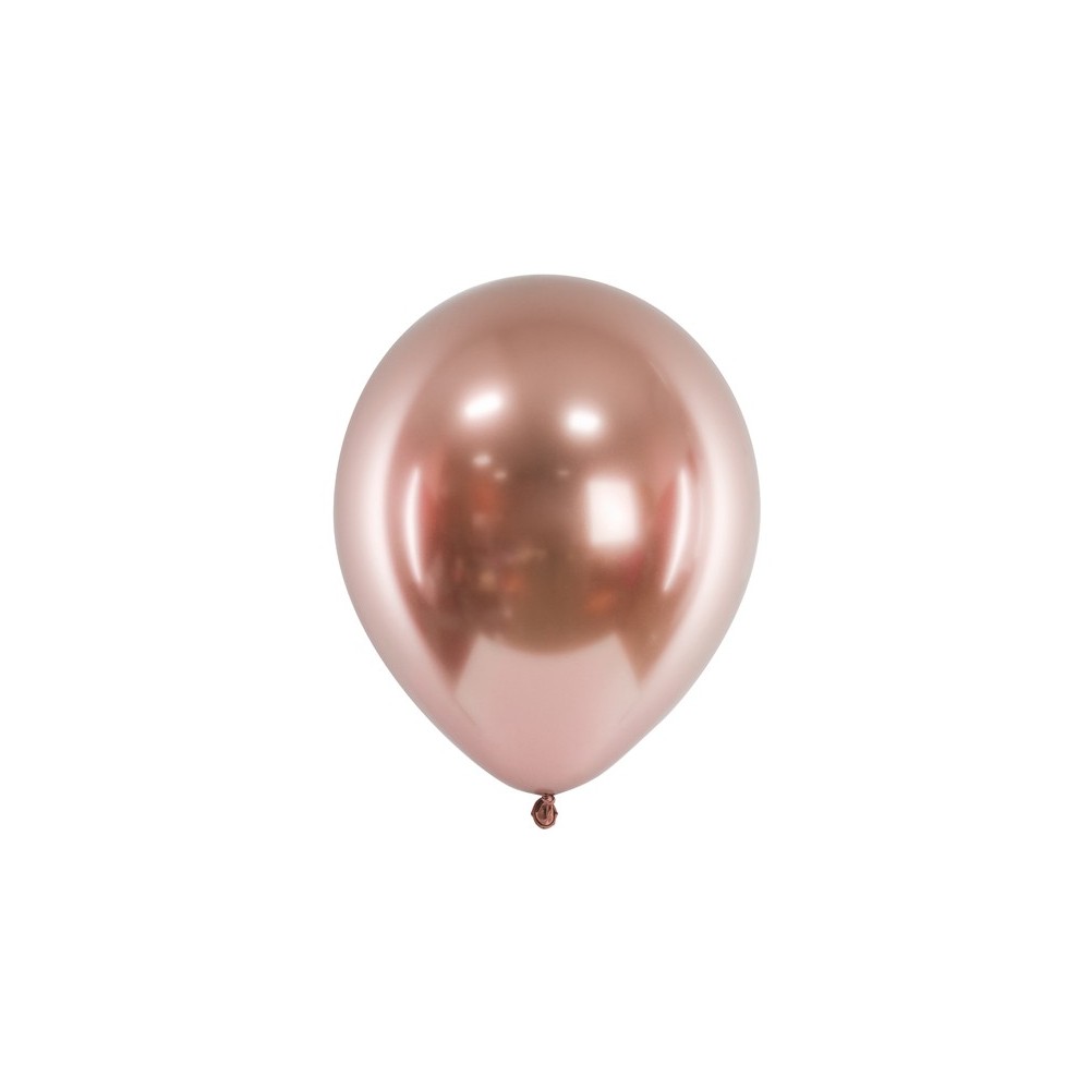 10 Ballons Glossy 30 cm - or rose