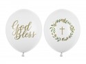 50 Ballons Strong 30 cm - God Bless - Pastel Blanc Pur