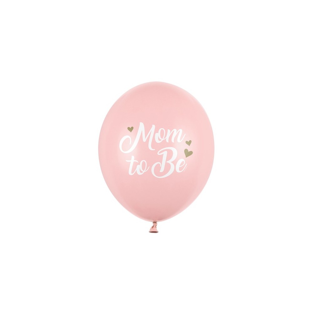 50 Ballons Strong - 30 cm - Future maman - Rose pâle pastel
