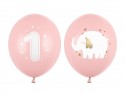 50 Ballons Strong - 30 cm - 1er anniversaire - Baby pink