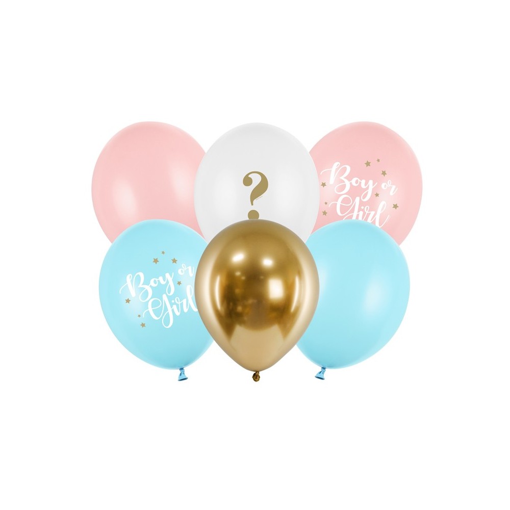 6 Ballons 30 cm - Boy or Girl -