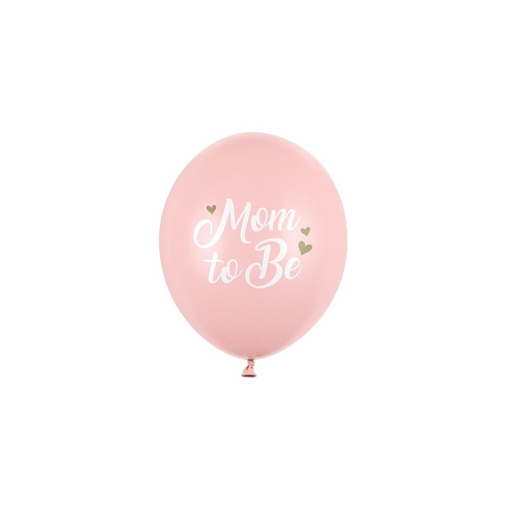 6 Ballons 30 cm - Mom to Be - Pastel Pale Pink