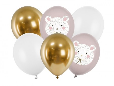 6 Ballons 30 cm - ours polaire