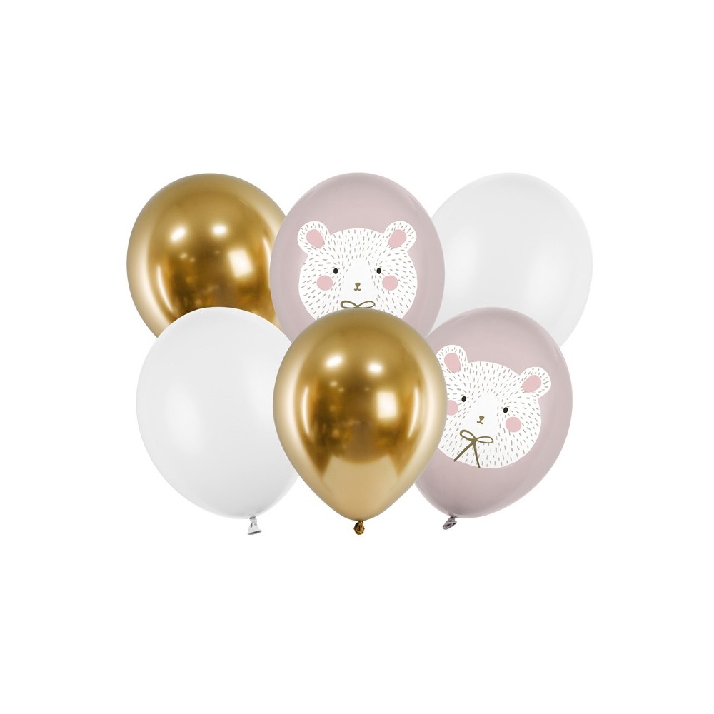 6 Ballons 30 cm - ours polaire