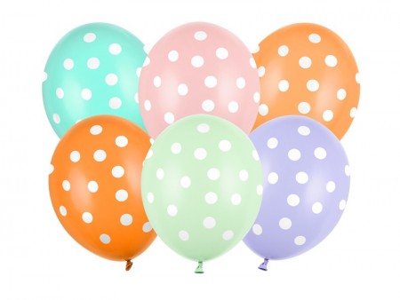 6 Ballons 30 cm - pois