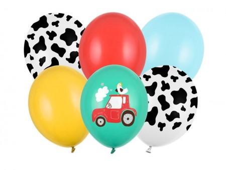 6 Ballons 30 cm - ferme -