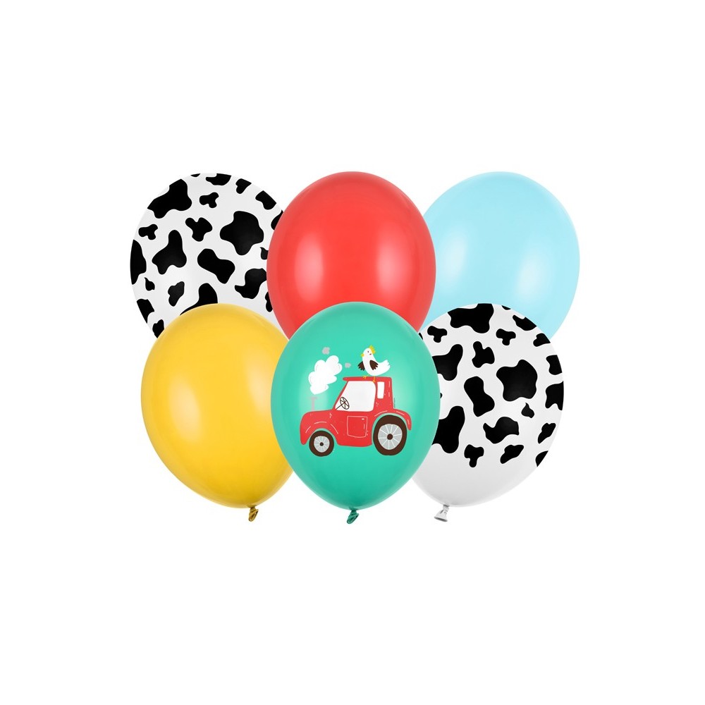 6 Ballons 30 cm - ferme -