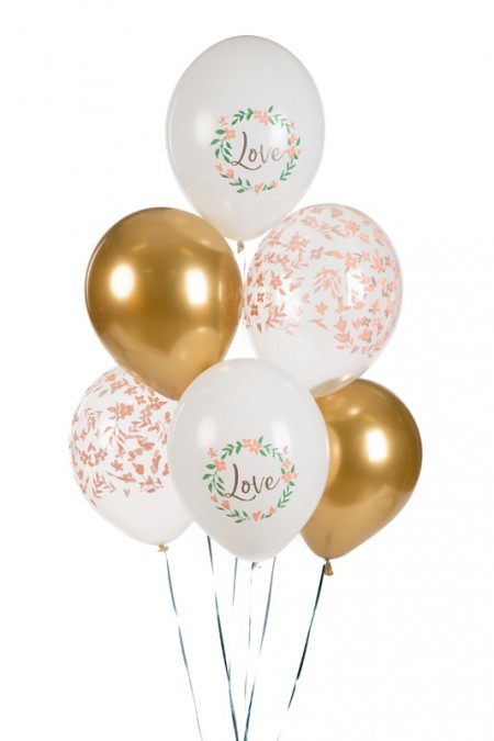 6 Ballons 30 cm - Love