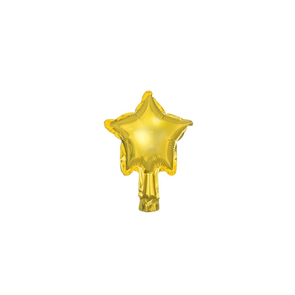 25 Ballons en mylar Etoile - 12cm - or