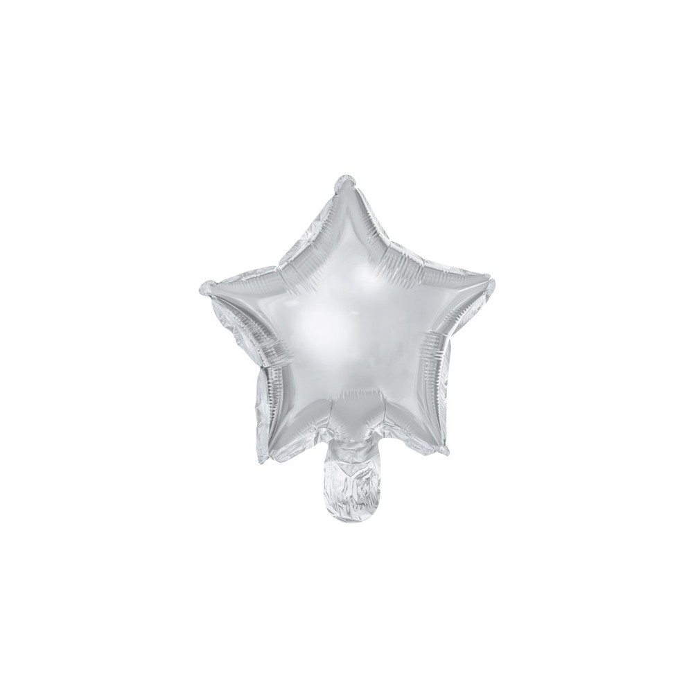 25 Ballons en mylar Etoile - 25cm - argent
