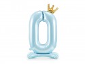 Ballon en mylar debout - Chiffre ''0'' - 84 cm - bleu