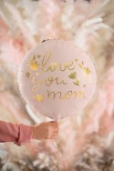 Ballon en mylar ''Love you mom''- 45 cm - rose