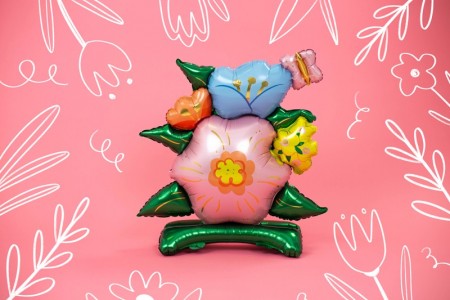Ballon en mylar debout Fleurs
