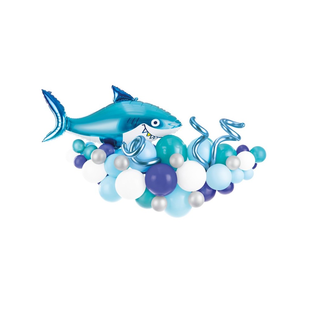 Guirlande de ballons - Requin - bleu