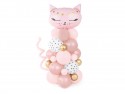 Bouquet de ballons - chat - rose