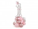 Bouquet de ballons - Chiffre ''1''- rose