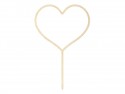 Cake topper en bois coeur