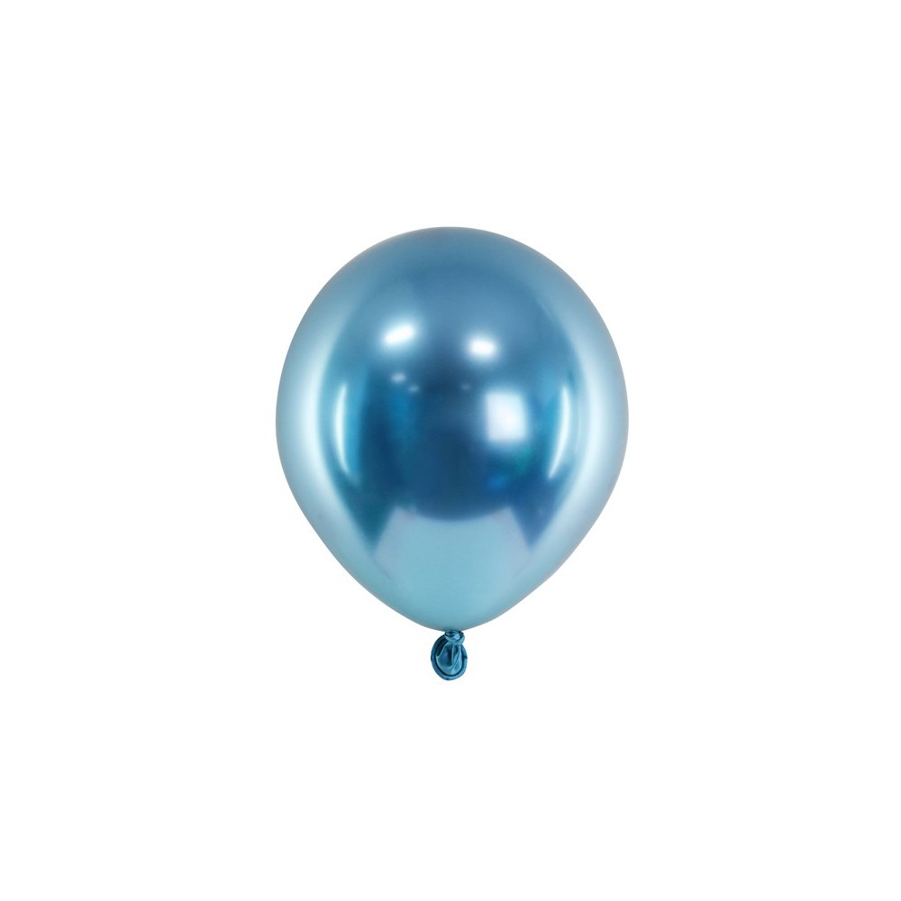 50 Ballons Glossy 12 cm - bleu