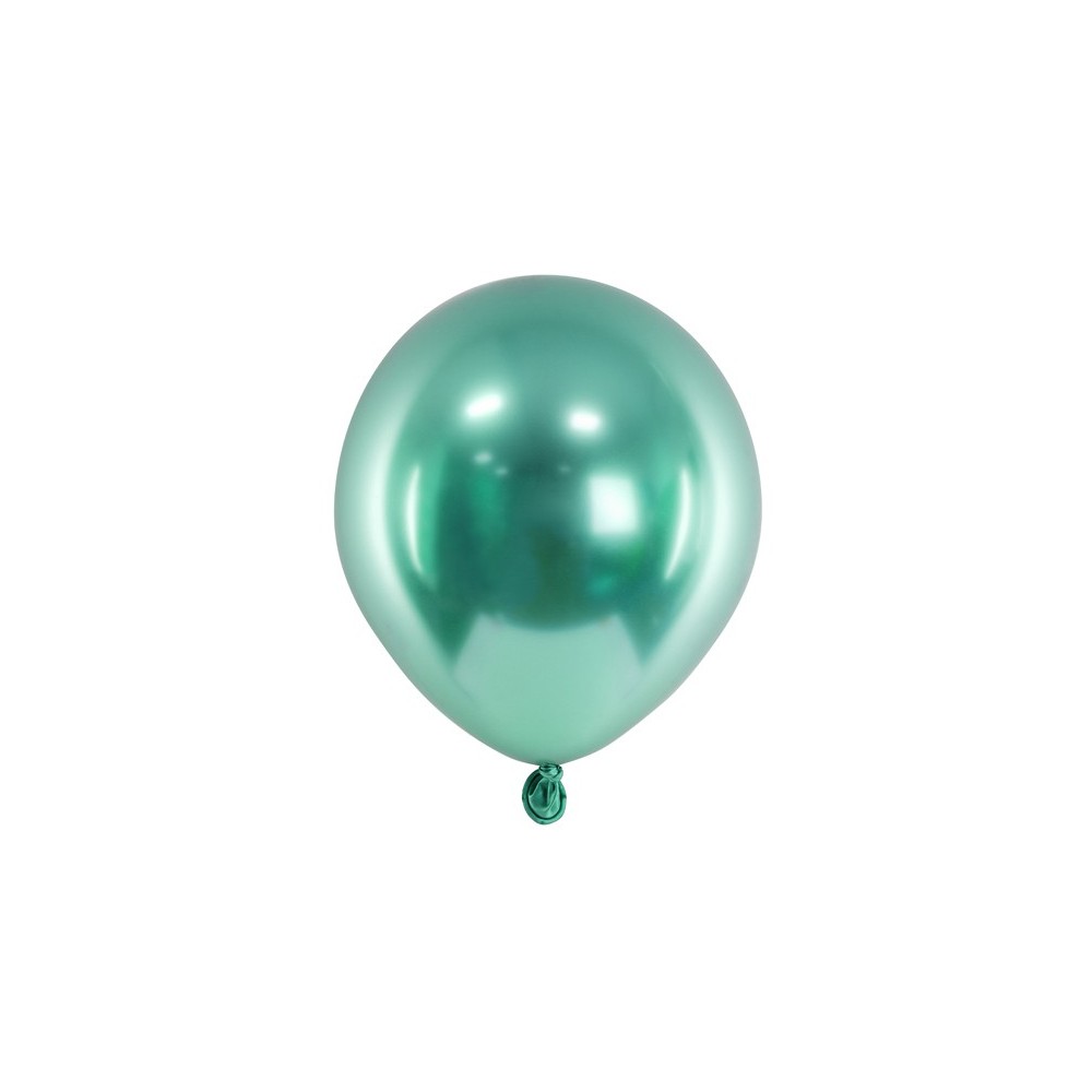 50 Ballons Glossy 12 cm - vert bouteille
