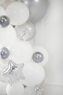 50 Ballons Glossy 12 cm - argent foncé