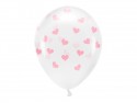 6 Ballons Eco 33 cm - coeurs - transparent