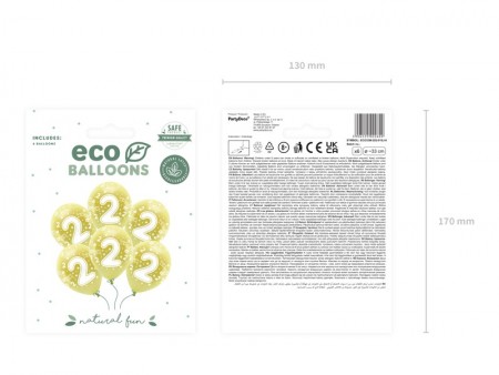 6 Ballons Eco 33 cm -...