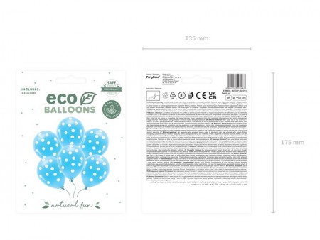 6 Ballons Eco 33 cm pastel...