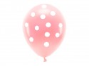 6 Ballons Eco 33 cm pastel - à pois - rose clair