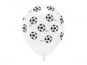 6 Ballons Eco 33 cm pastel - football - blanc