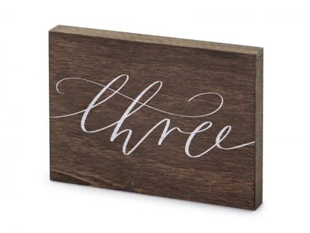 Numéro en bois sur table -...