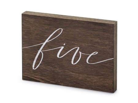 Numéro en bois sur table -...