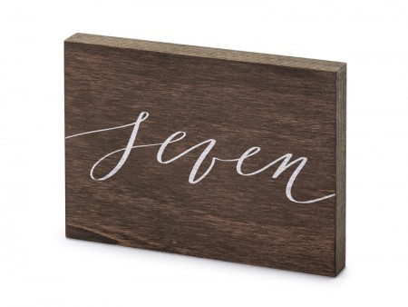 Numéro en bois sur table -...